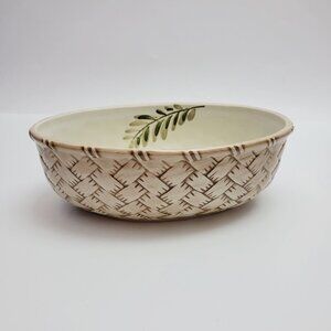 Gibson Designs Palm Court Oval Bowl  10 7/8"